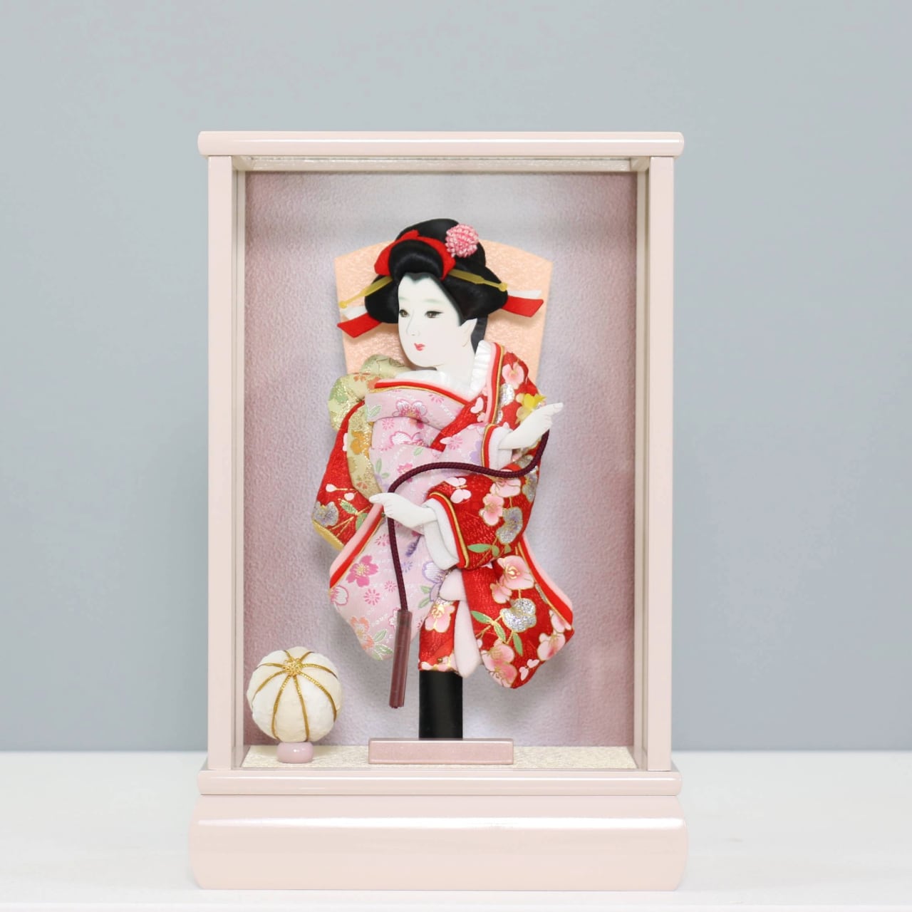 匠一好 【振袖羽子板 クレージュ 9号】 羽子板飾り ガラスケース飾り 羽子板|桜|ガラス仕様|和モダン|コンパクト