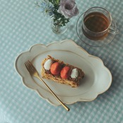 moku moku Oval Plate / Kinari