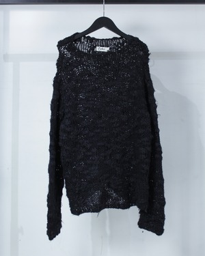 【Caka BLACK】3D Pattern Vintage Low Gage Knit