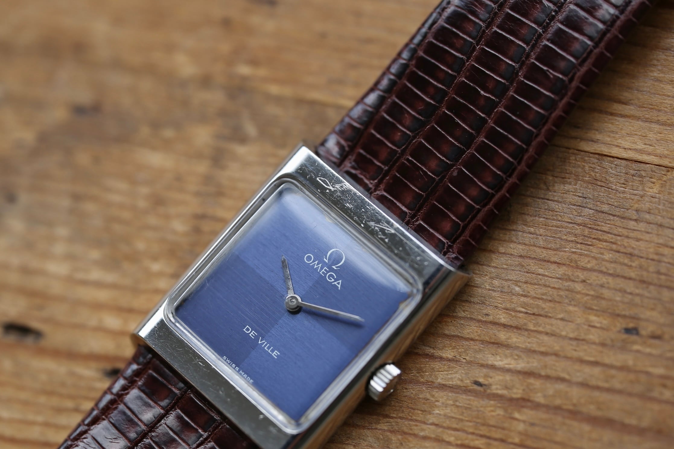 OMEGA】1973年製 デヴィル レクタンギュラー チェッカーフラッグ OH