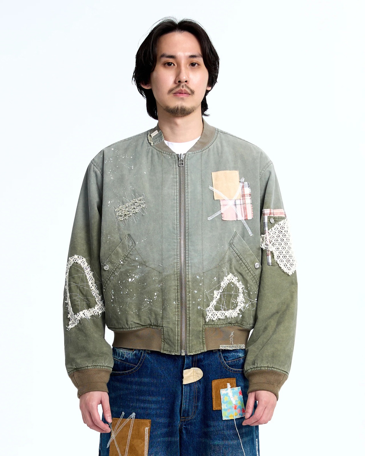 PLATEAU STUDIO / Patched ma-1 flight jacket