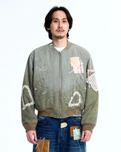 PLATEAU STUDIO / Patched ma-1 flight jacket
