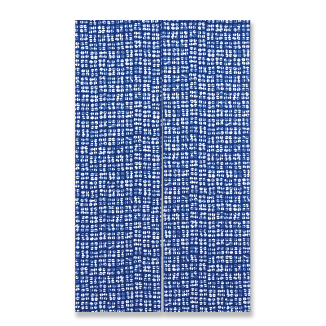 藍染　総柄のれん　珈琲豆　BI（藍）90㎝×150㎝