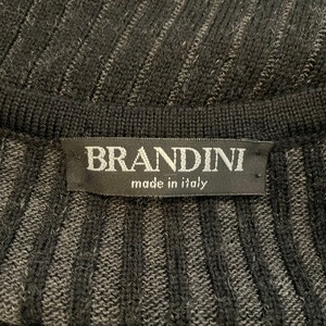 【BRANDINI】イタリア製 ニット 凹凸ボディ 春物 シックな大人の雰囲気 メンズL相当 EU古着 ヨーロッパ古着