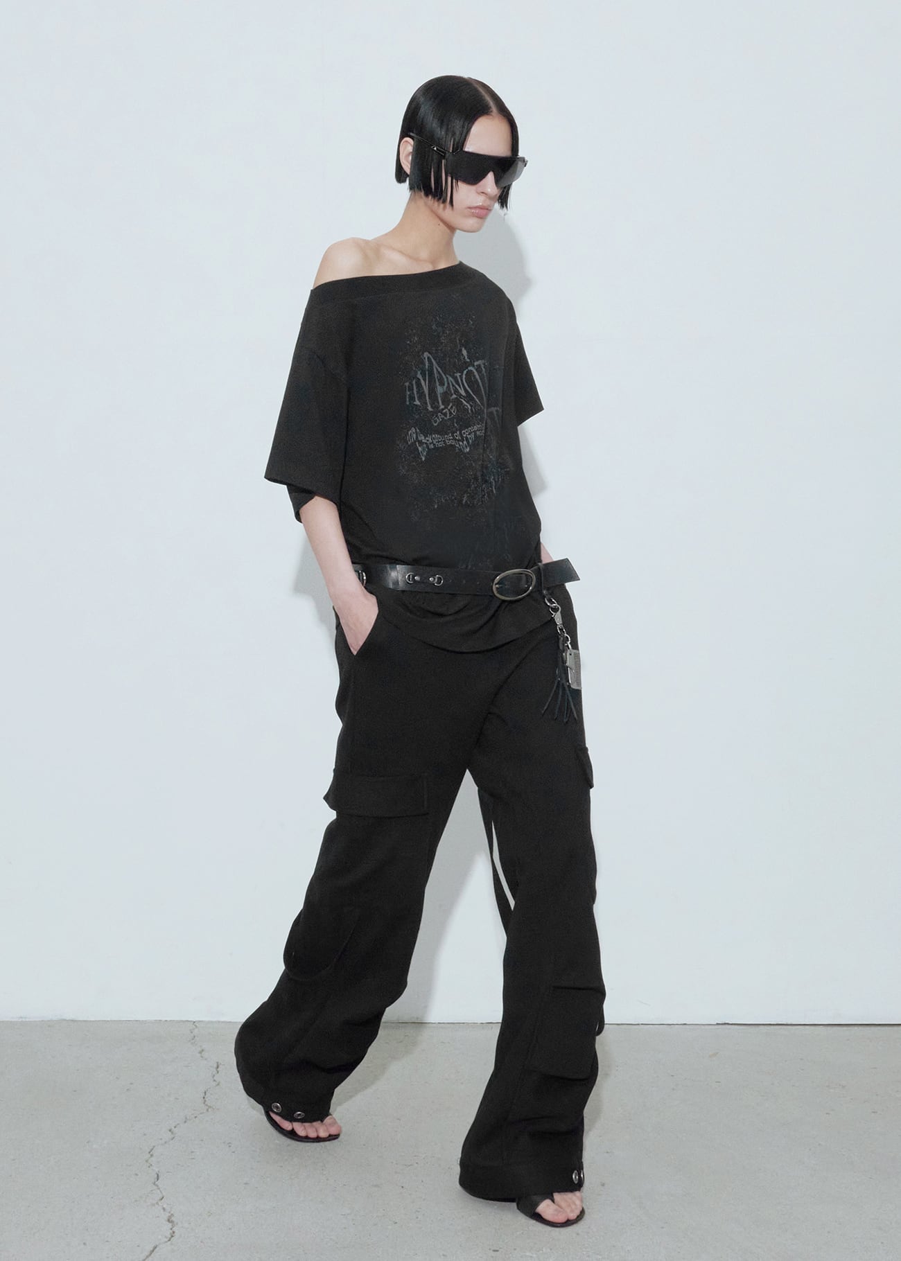 BOHEMIAN SEOUL] HYPNOTIC BOATNECK T, BLACK 正規品 韓国ブランド