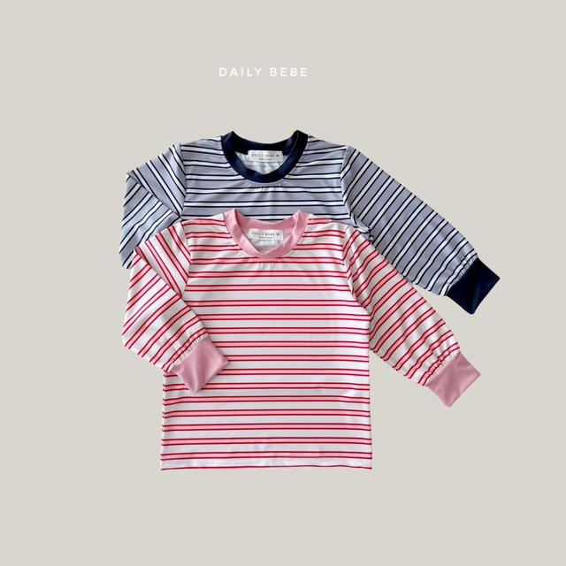 【取寄】daily bebe｜border rashguard｜ボーダーラッシュガード｜XS-JL｜kids&jr｜26 summer
