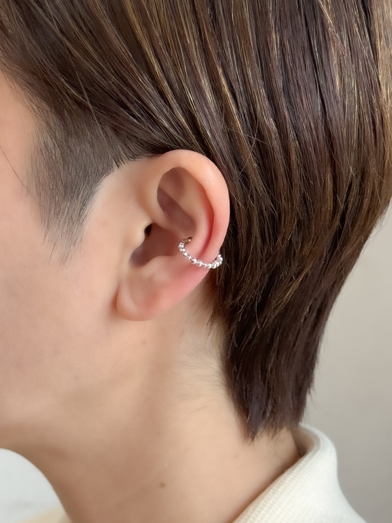 感動イヤーカフS / 洗練(white silver)