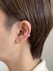 感動イヤーカフS / 洗練(white silver)