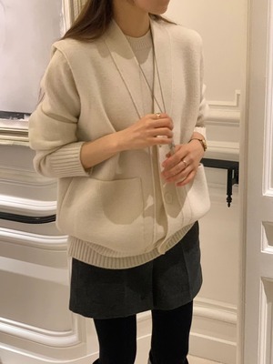ounce pocket knit vest cardigan