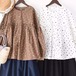 3色／ドット柄ギャザーブラウス ・10376
