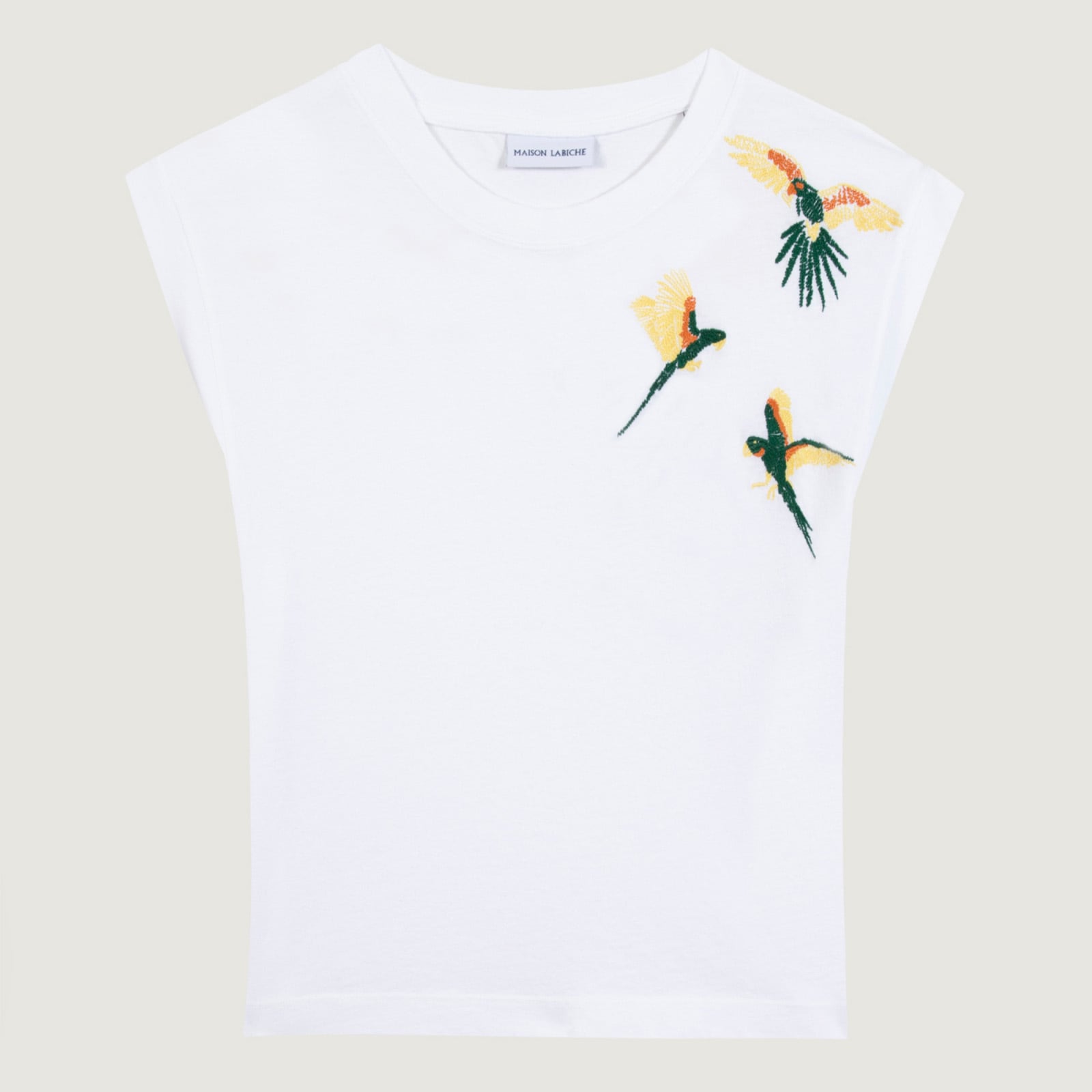MAISON LABICHE PARROT TEE WHITE