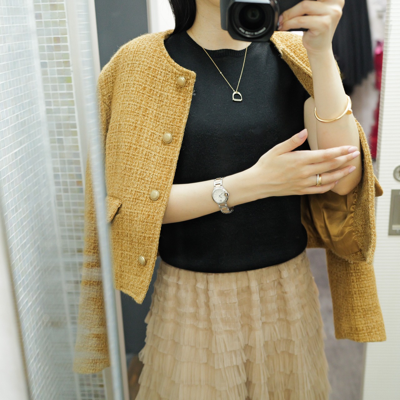 カルティエ バロンブルー SM ダイヤルダイヤモンド PGコンビ