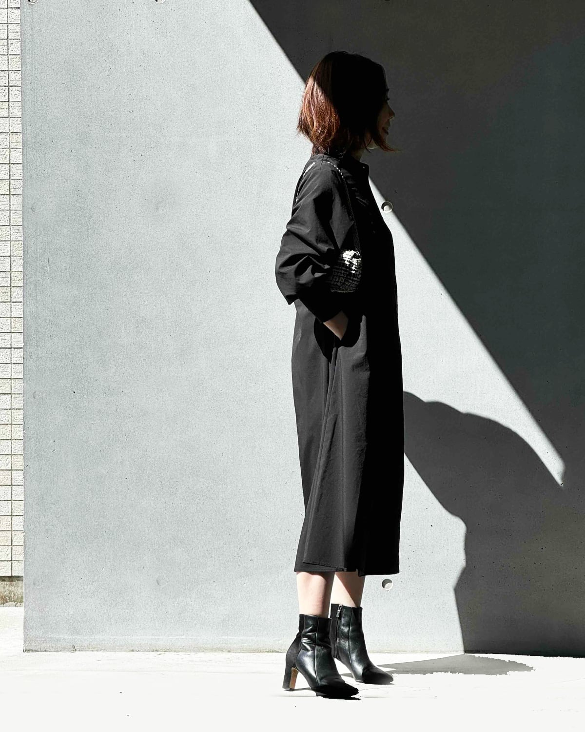 前開きシャツワンピース / アウター利用可【 日本製 / 手洗い可