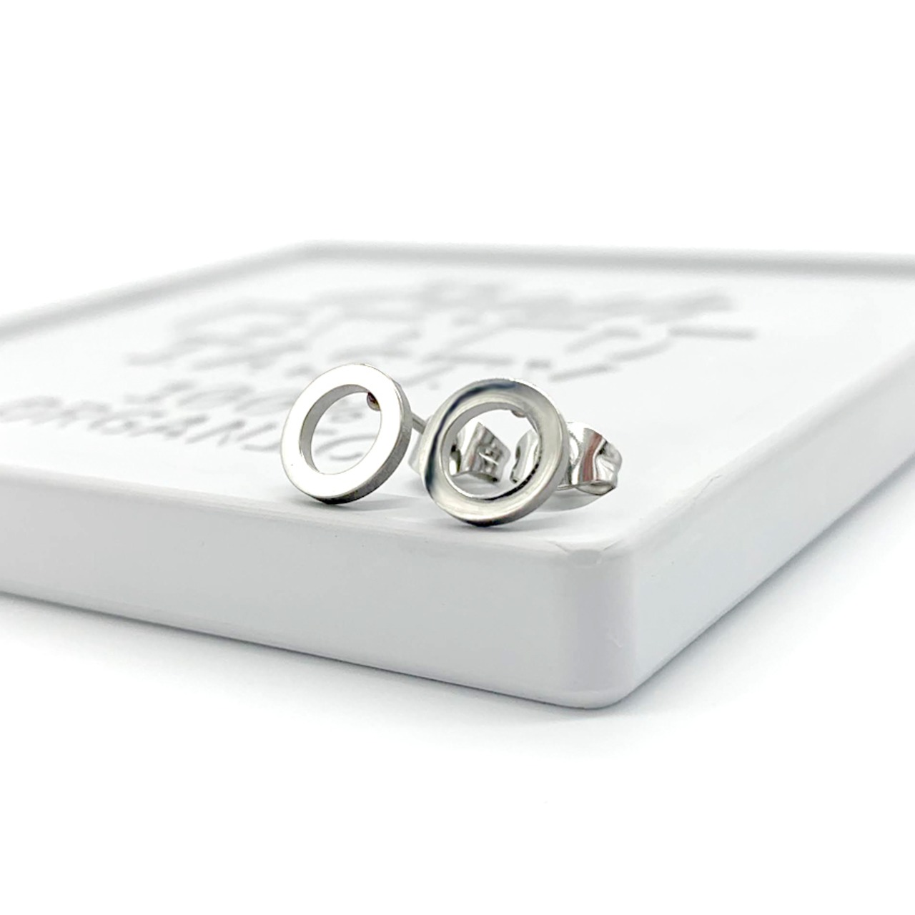 ステンレスフラットサークルピアス