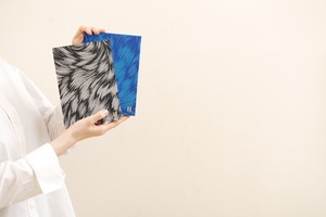 【HONcept】テキスタイルノート Costume fabric（衣装）　宮下織物　 7	Ocean Blue（オーシャンブルー）