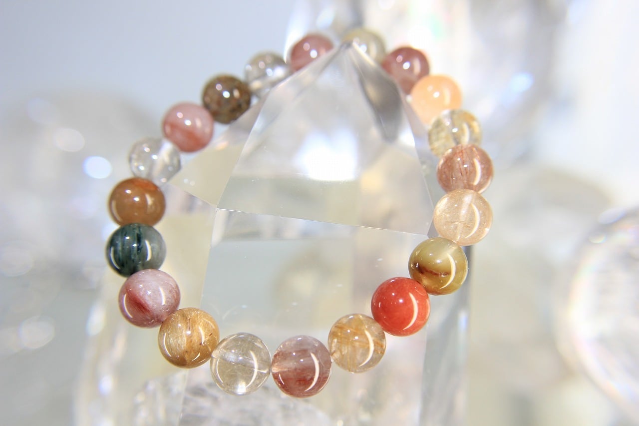 開運！福禄寿ルチルクォーツブレスレット☀️10ミリ玉 | loversstone