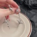 星型デザインのジルコン耳掛けピアス 인테리어