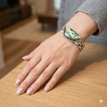 本真珠 ポテトパールブレスレット アクセサリー ホワイト 4.3mm 50cm 