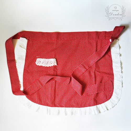 ヴィンテージ・ドットエプロン【sa709】