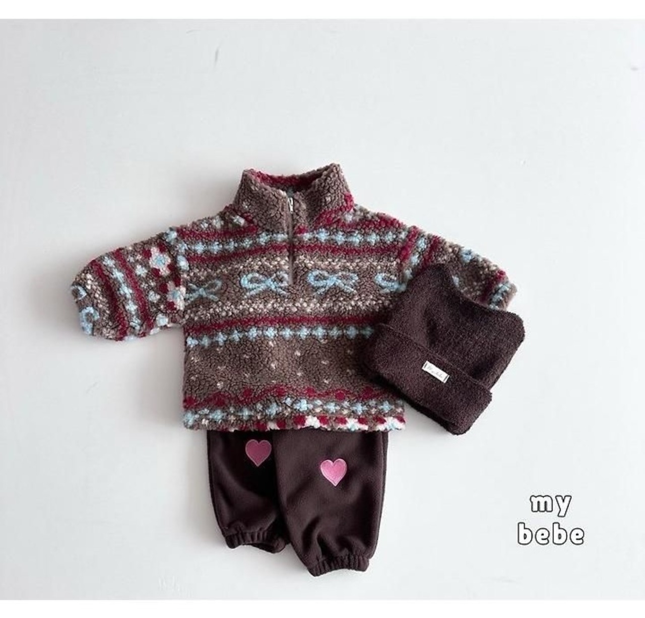 韓国子供服 / 26winter / my bebe / ボアアノラック / キッズ / 冬服 *XS~XL*