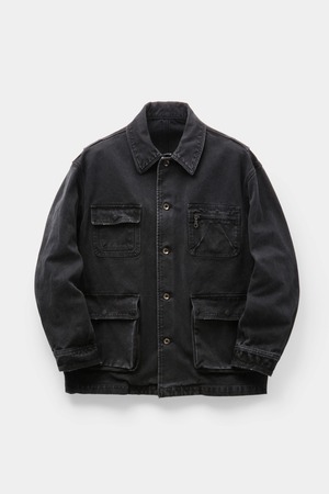 [COOR] Over Dyed Coverall Jacket (Washed Charcoal) 正規品 韓国ブランド 韓国通販 韓国代行 韓国ファッション クール クーア クアー 日本 店舗