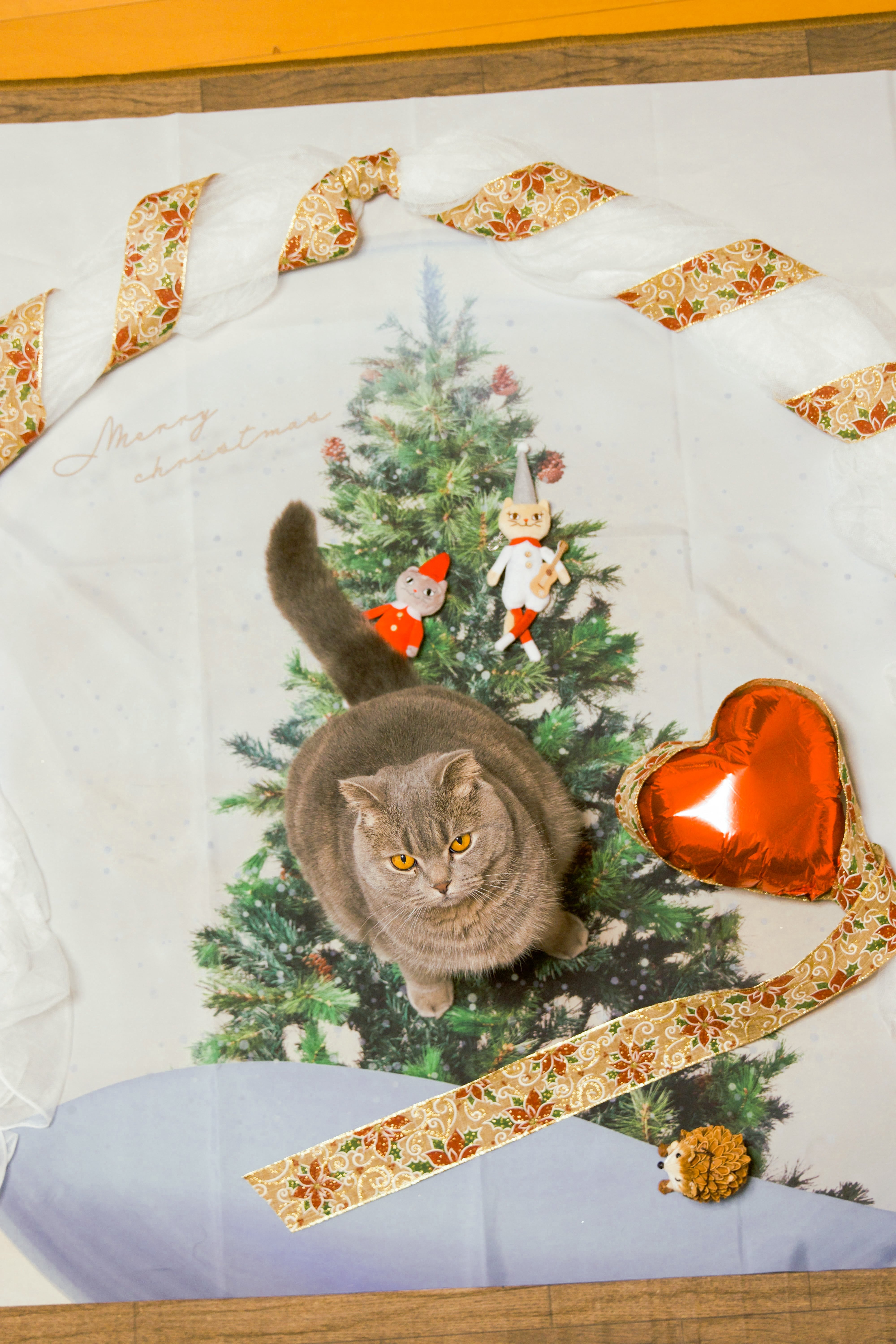 オルゴール　スノードーム　クリスマス　ねこ　ネズミ　プレゼント　ツリー スノードーム 猫 クリスマス Home for The Holidaysクリスマス