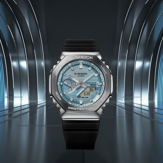 国内正規品 CASIO G-SHOCK カシオ Gショック アナデジ タフソーラー スマートフォンリンク 八角形 メンズ腕時計 GBM-2100A-1A2JF