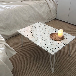 terrazzo holding table 2size / テラゾ マーブル 折り畳み式 テーブル 韓国