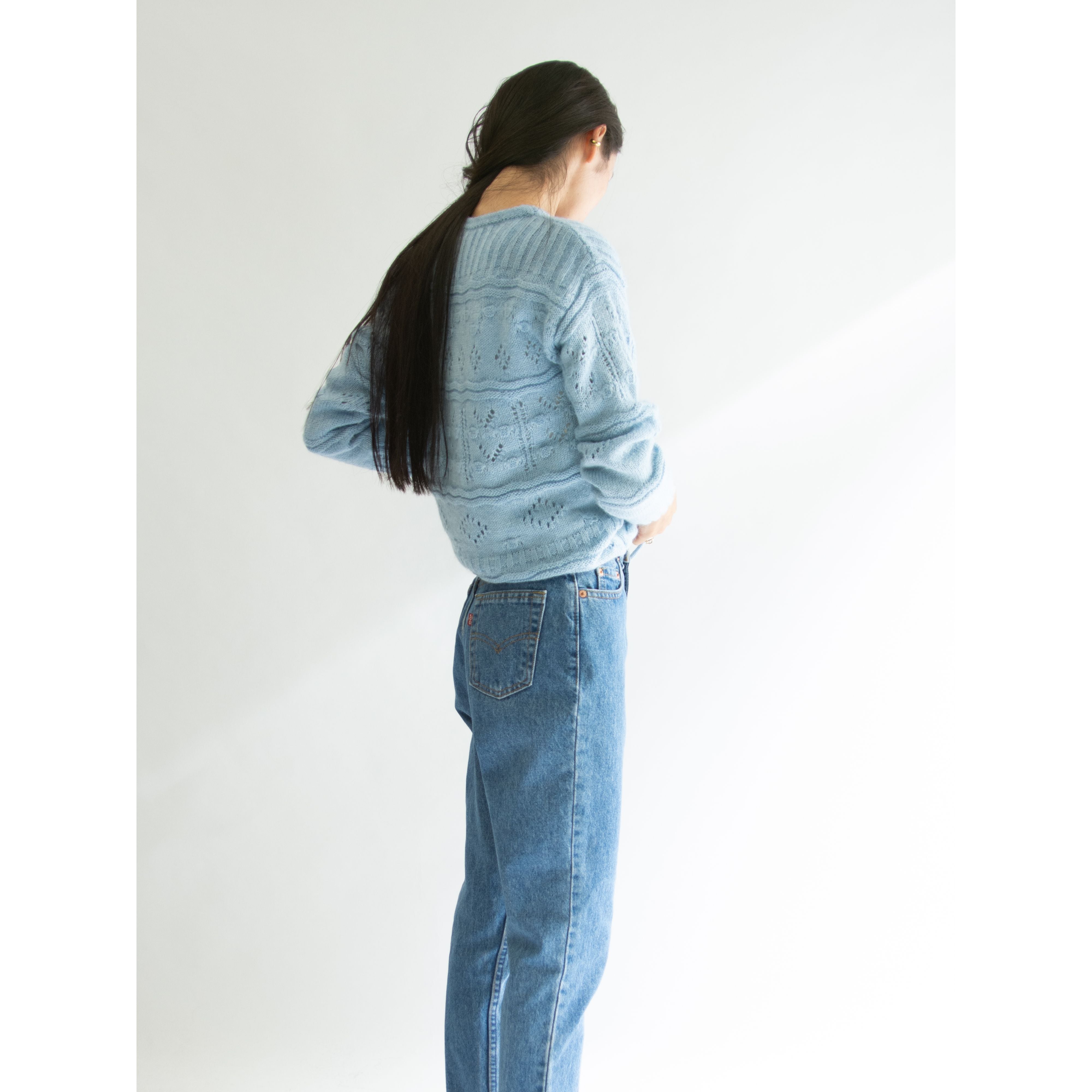 【courreges paris】Made in France 70's Acrylic-Wool Sweater(クレージュ フランス製アクリルウールセーター ニット)