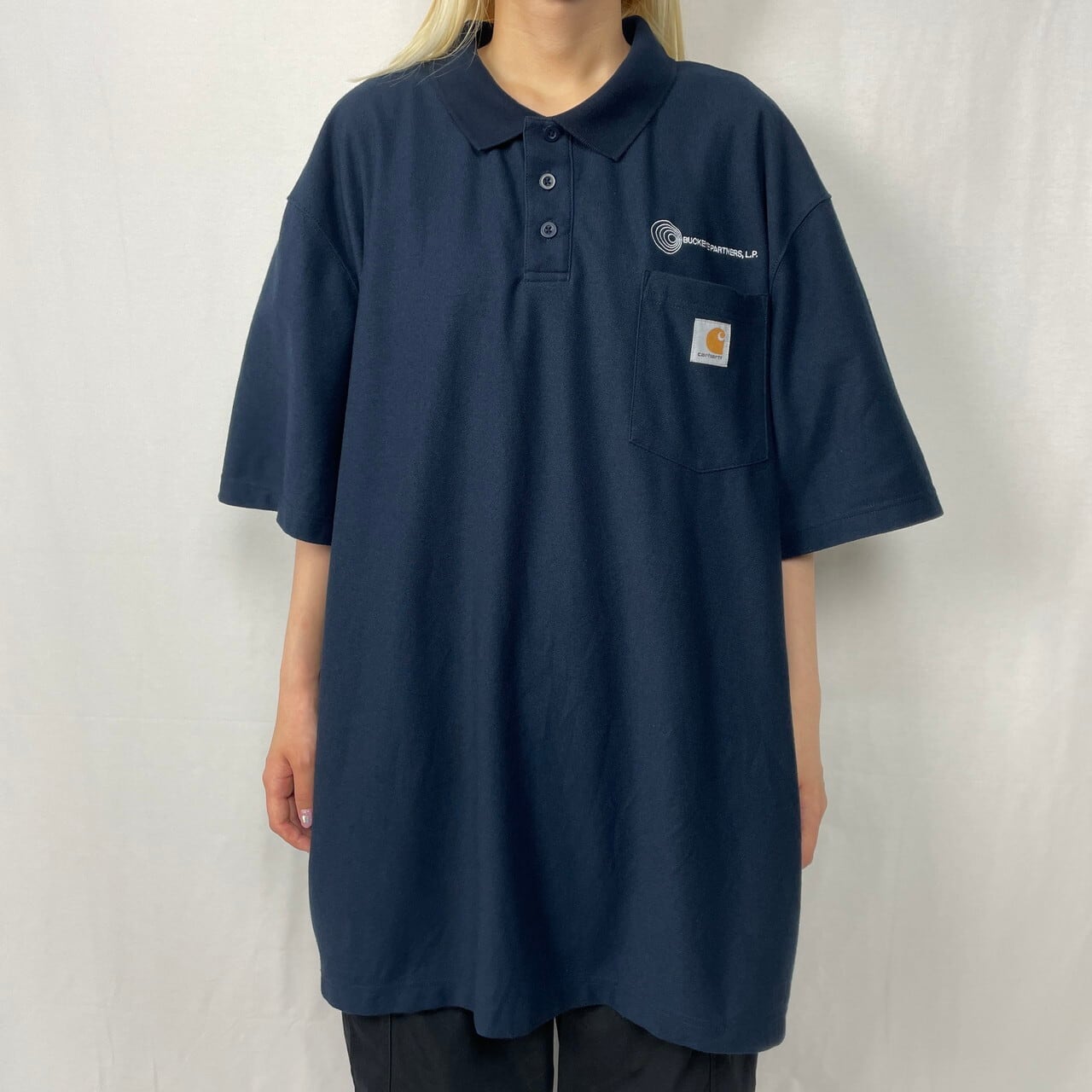 Carhartt カーハート 企業ロゴ刺繍 ORIGINAL FIT ポロシャツ メンズ2XL
