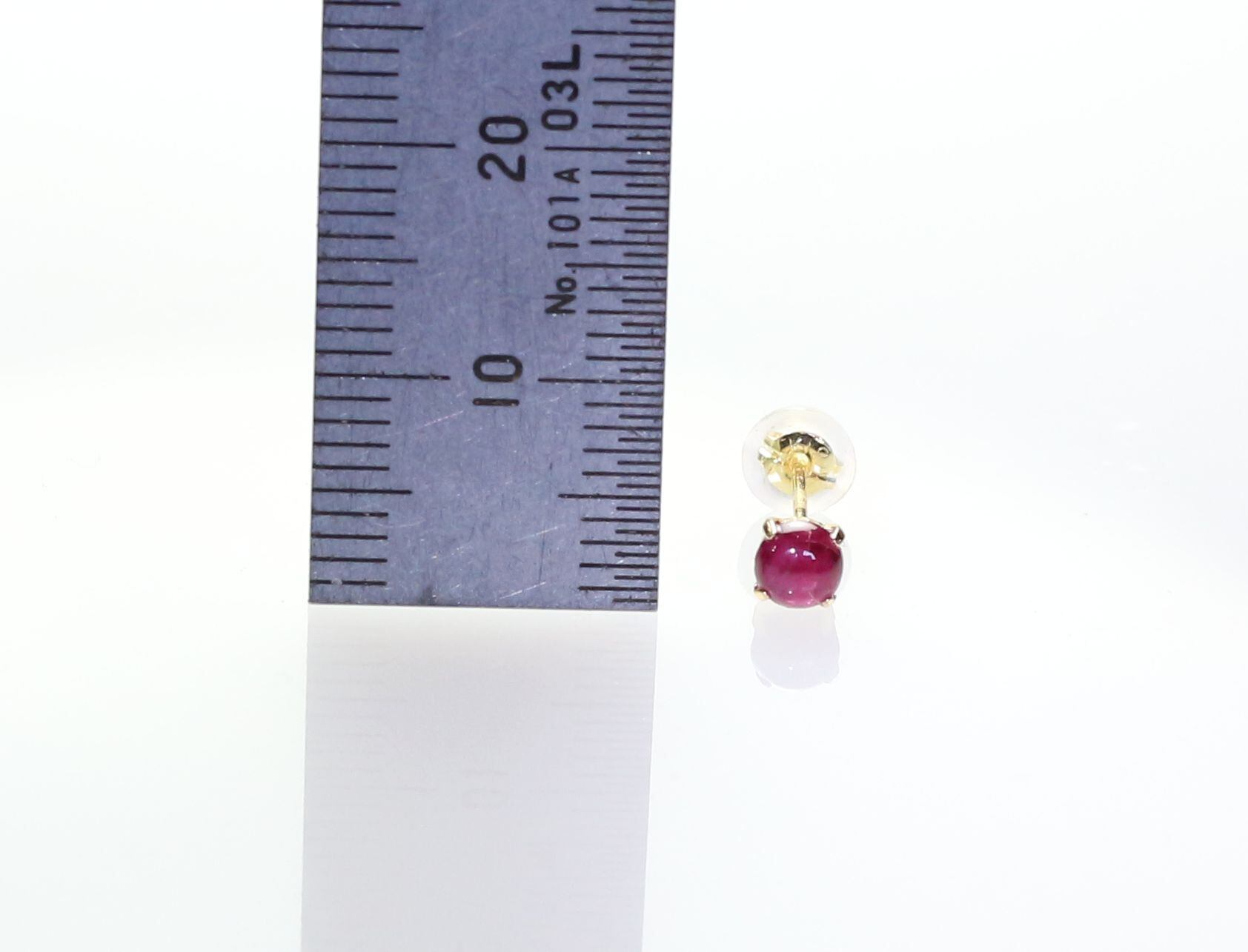 るい様専用 最終価格 K18YG カボション ルビー ダイヤ ピアス 2021人気特価