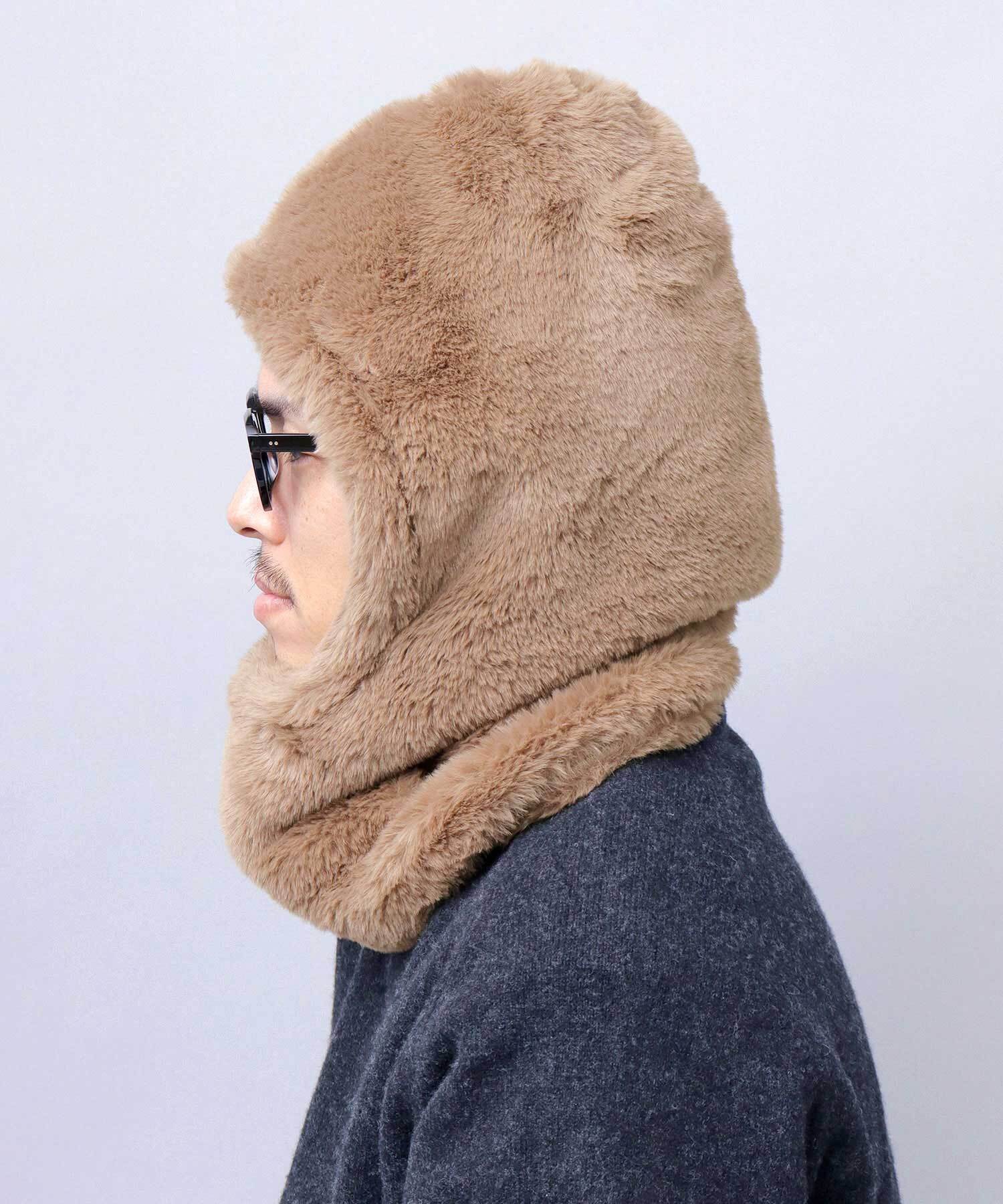 HDT-084 フェイクファー ビッグシルエット フーディー / ビッグフード