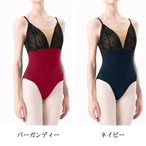 レースプランジング キャミソールレオタード 4色展開 L0786
