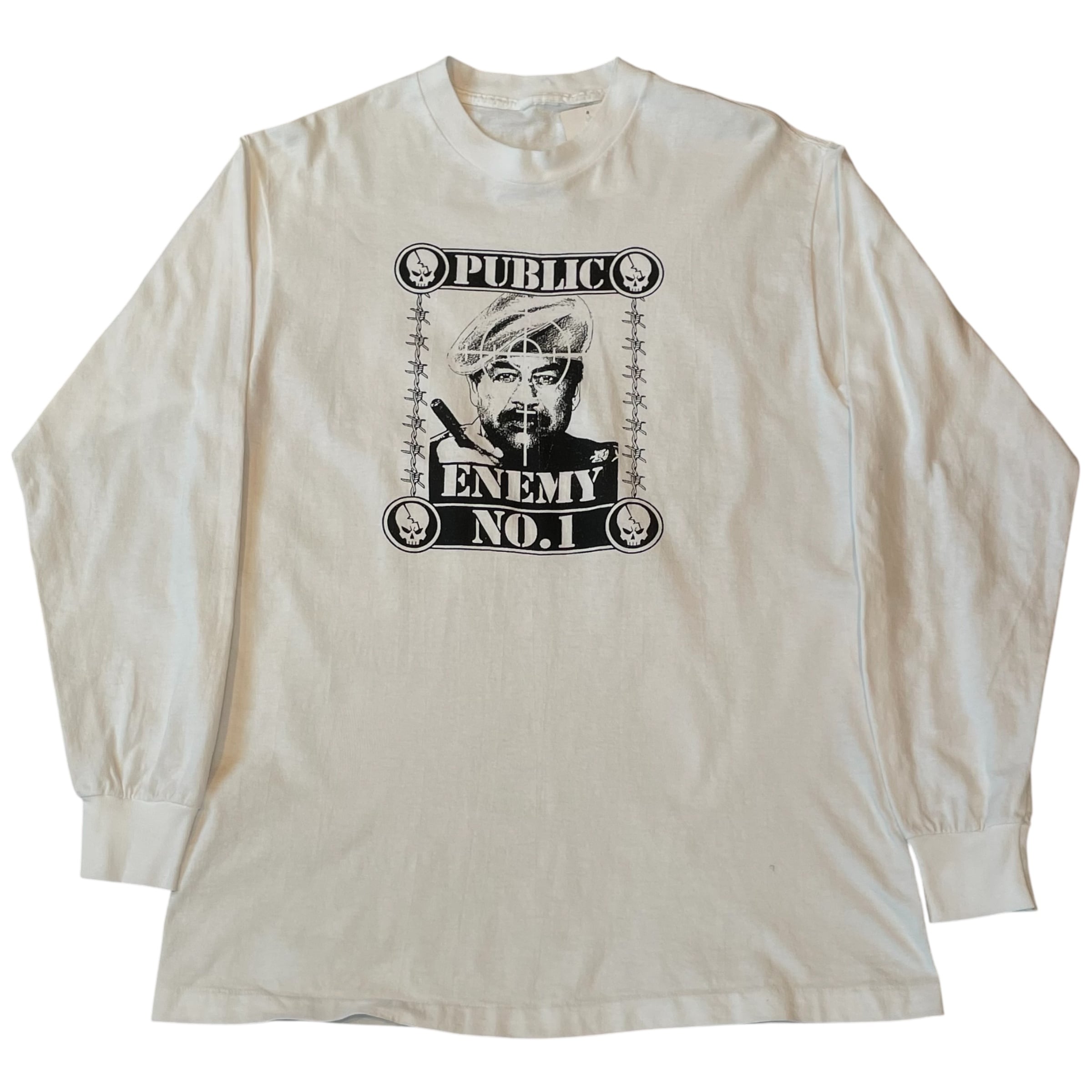 90s PUBLIC ENEMY "Saddam hussein" L/S T-shirt