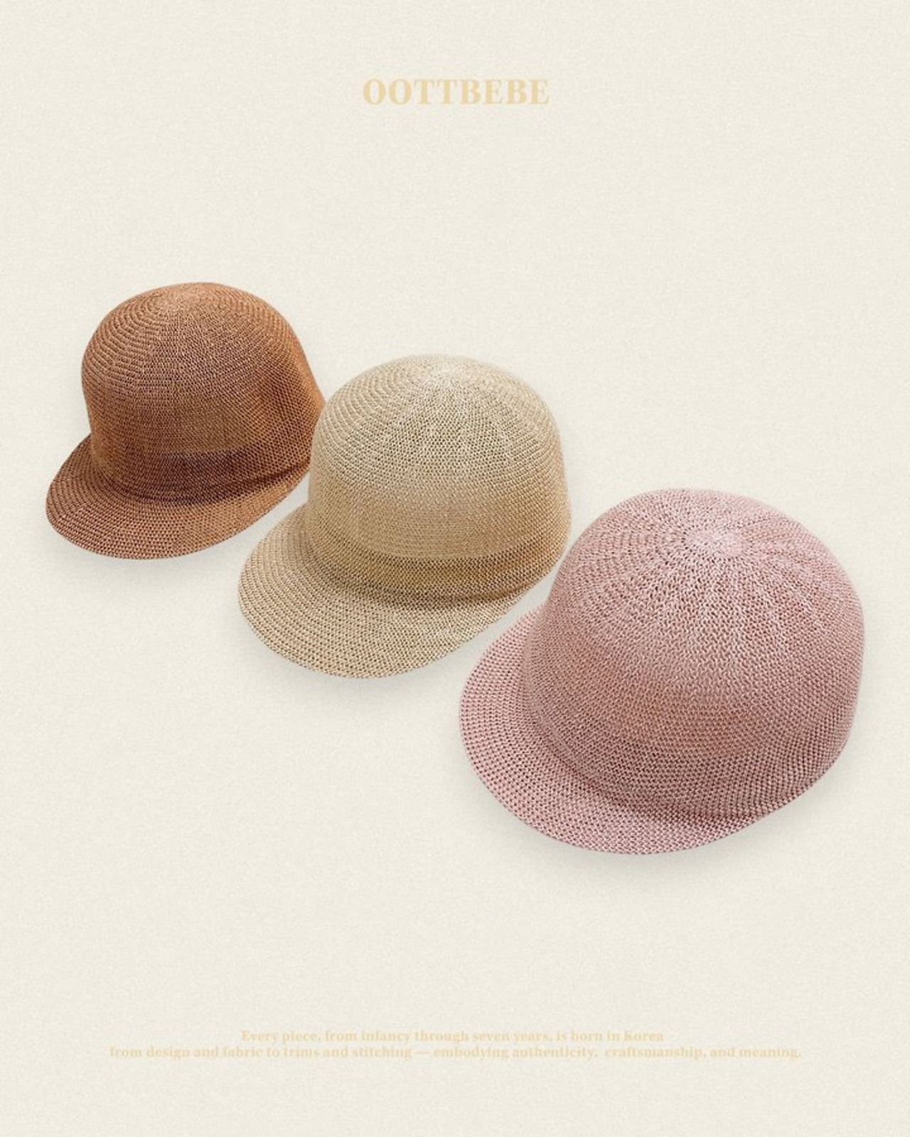 [oottbebe] Round paper cap / [오뜨베베] 동글지사캡