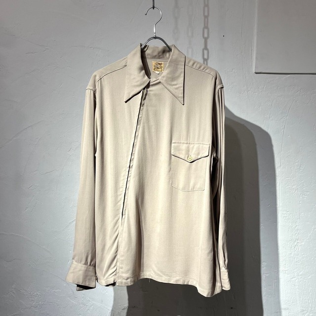 ~60s yorke Open Collar Flannel Shirt "Fake Layered type"