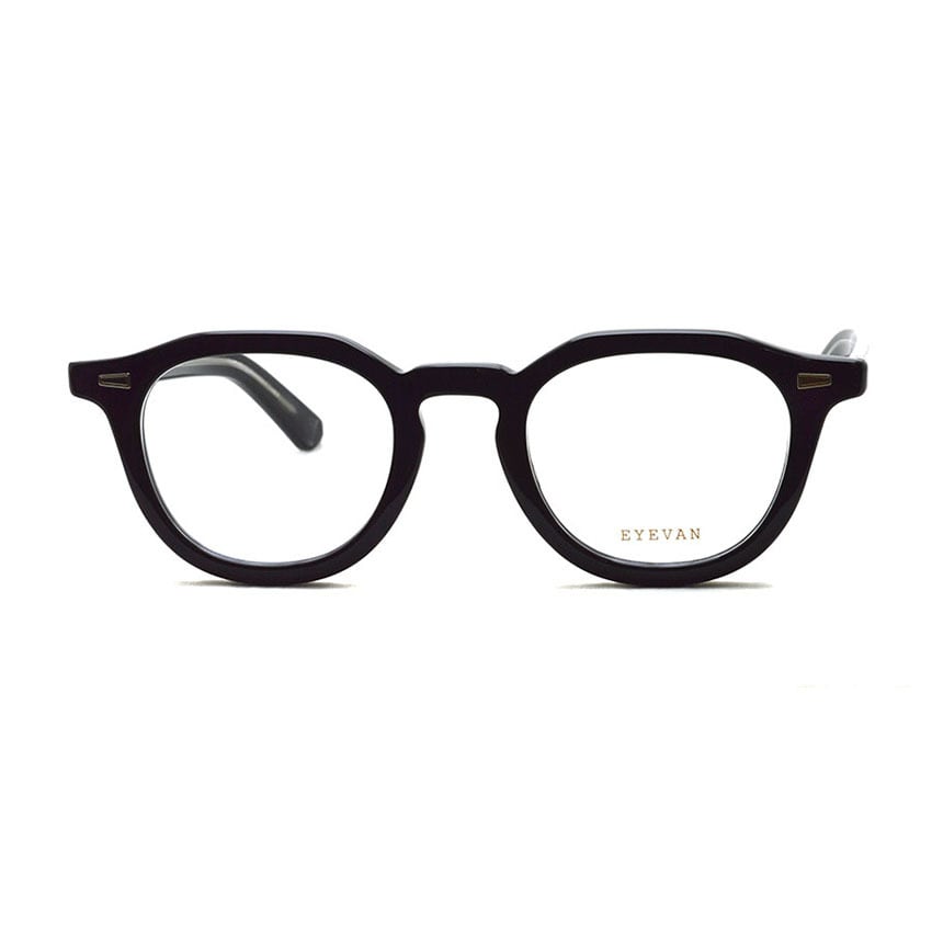 EYEVAN / LIVINGSTON (47) / PBKS ピアノブラック/シルバー メガネ