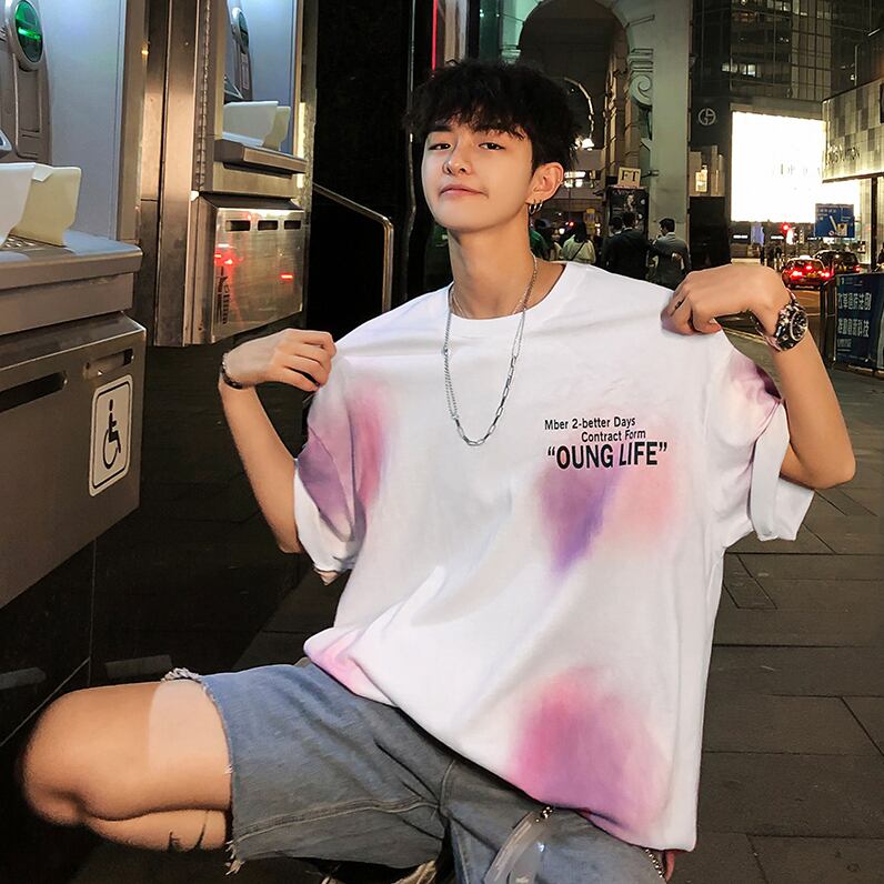 全2色 Tシャツ カットソー プリント カジュアル おしゃれ