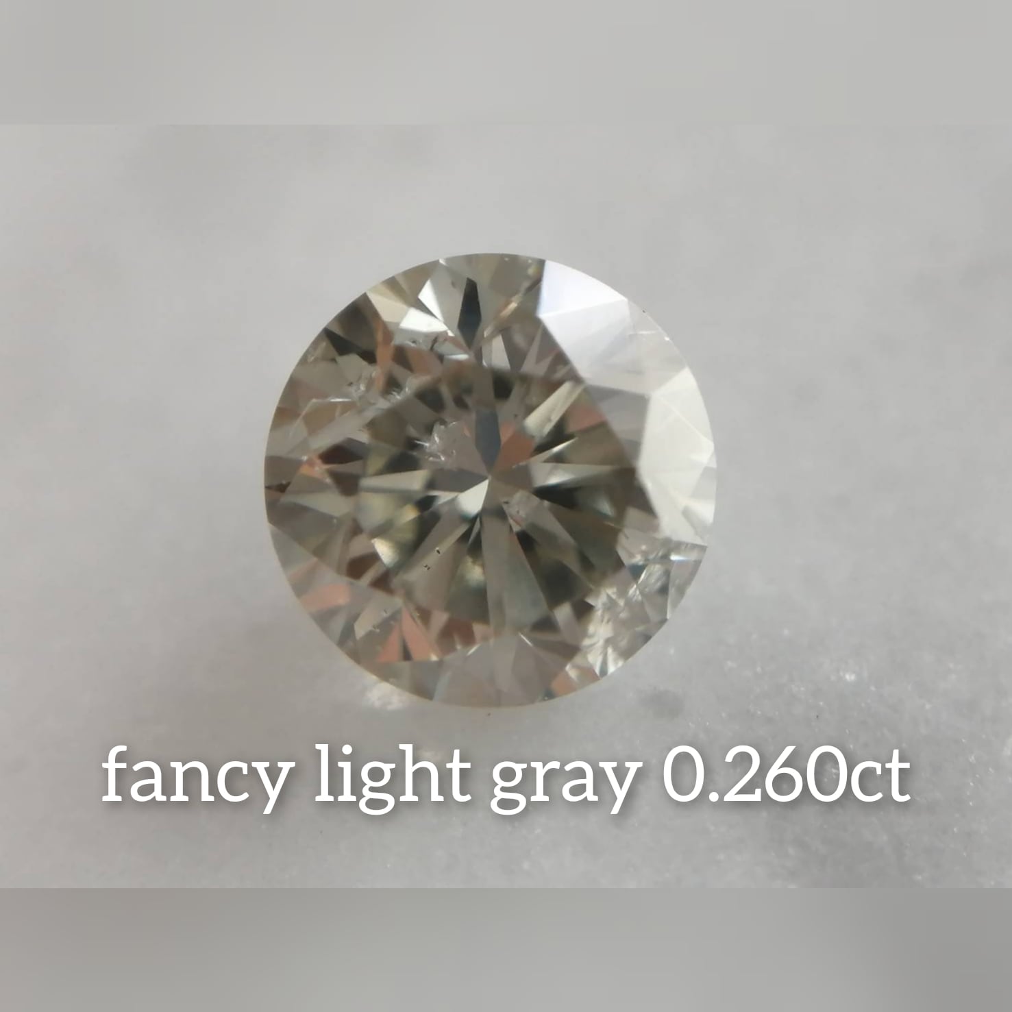 FANCY LIGHT GRAY YELLOWISH GREEN 0.166ct