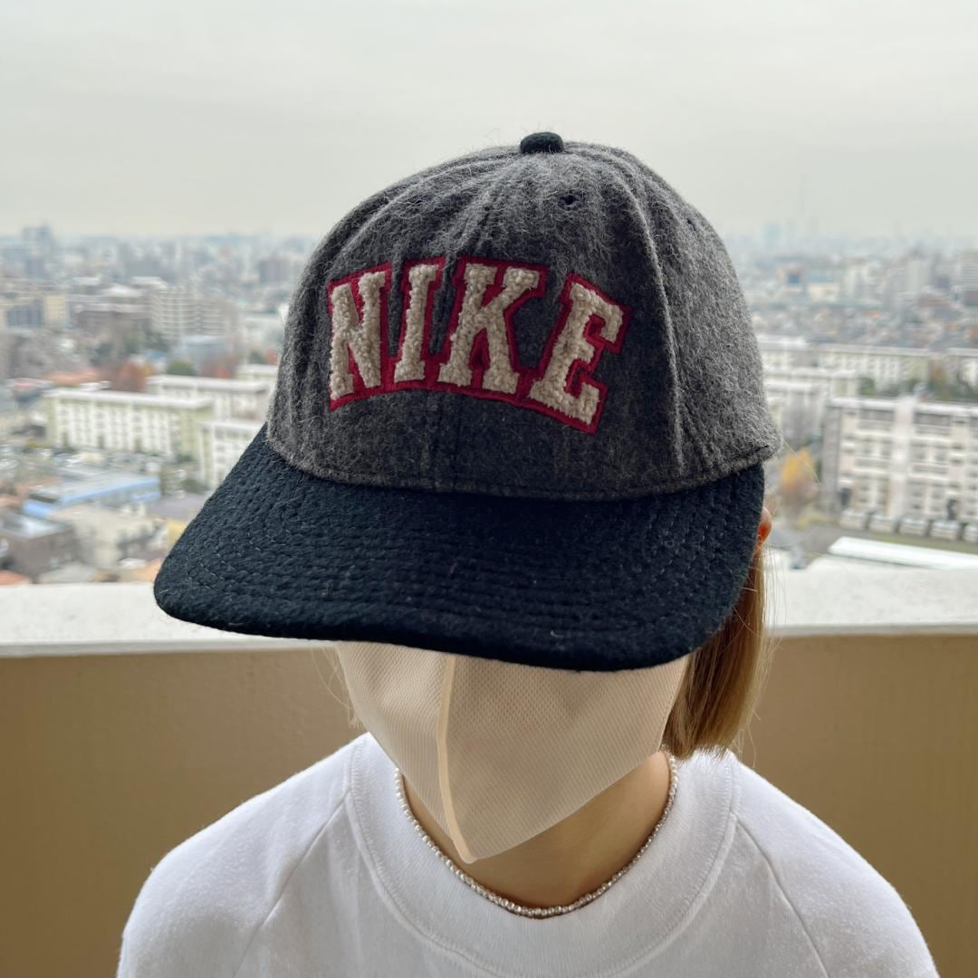 【美品】Nike ナイキ スウォッシュロゴ ニット帽 アメリカ製 90s