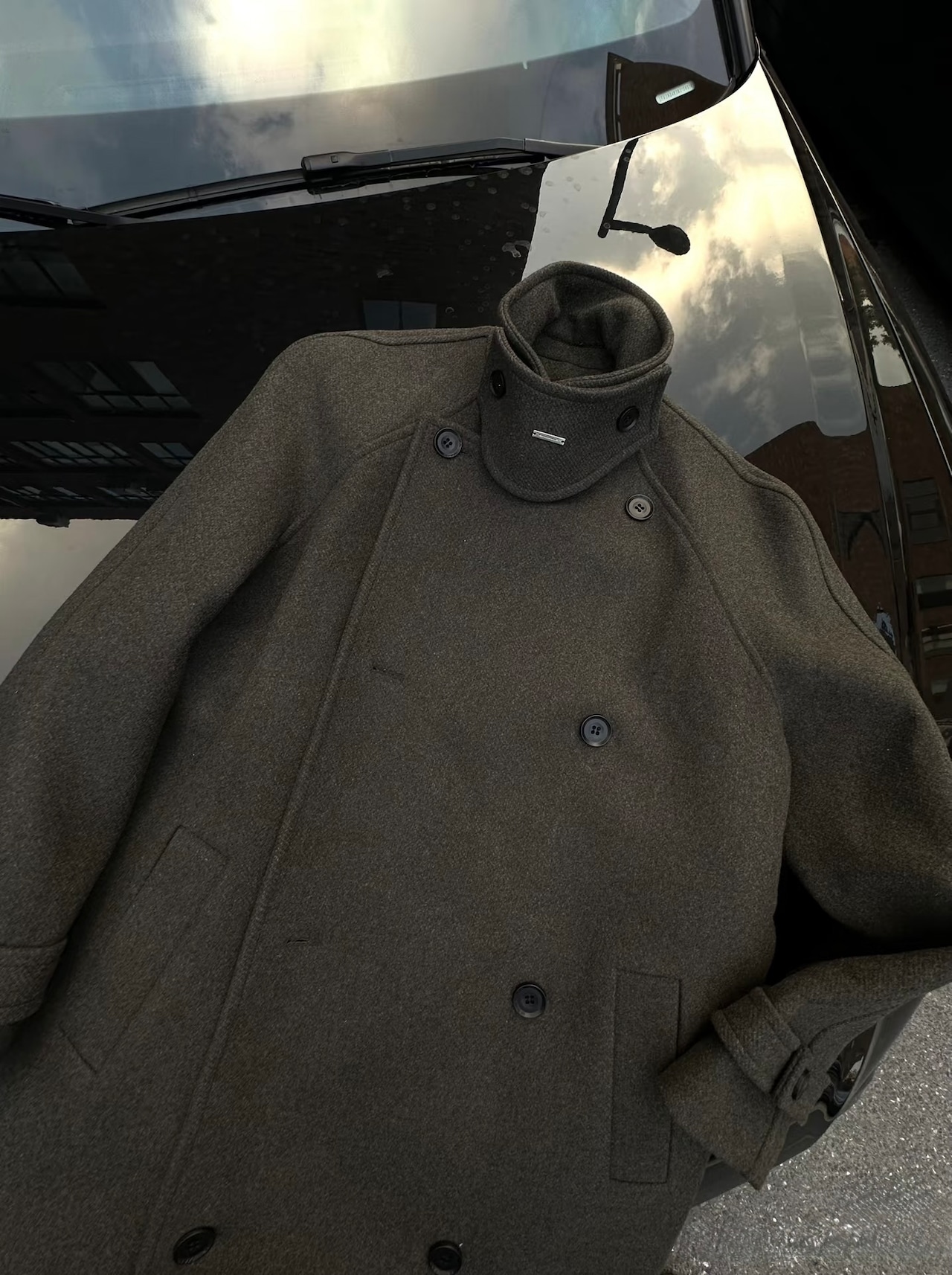 BALIANG Double Breasted Heavy Twill Coat