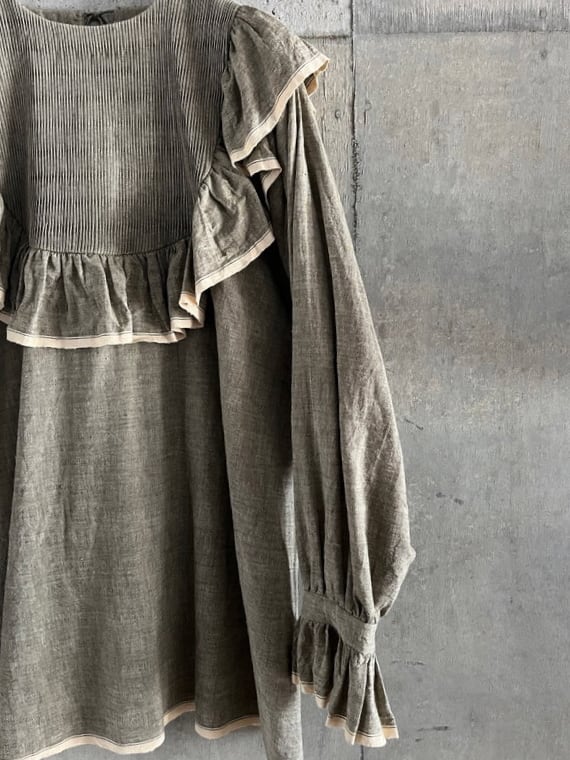 BUNON(ブノン) Khadi Cotton Pintuck Tunic カディコットン ピンタック