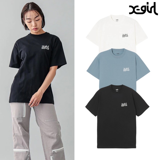 【X-girl】TRIPLE MILLS LOGO S/S TEE 【エックスガール】