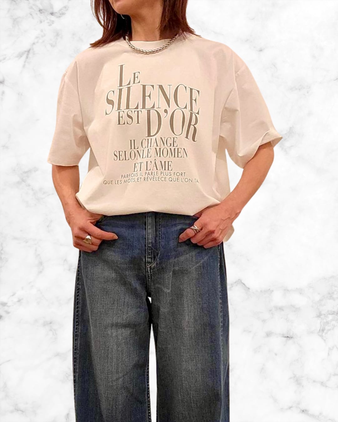 トーナルプリントビッグロゴルーズTOP 63416103 AGNOST 5月上旬~中旬入荷予定 3月展示会