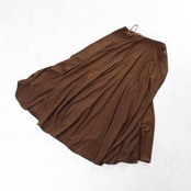 【美品 社交ダンス衣装】スカート レッスンウェア 練習着 茶色 ブラウン 無地 シンプル ICHIOKU イチオク 上品 清楚 気品