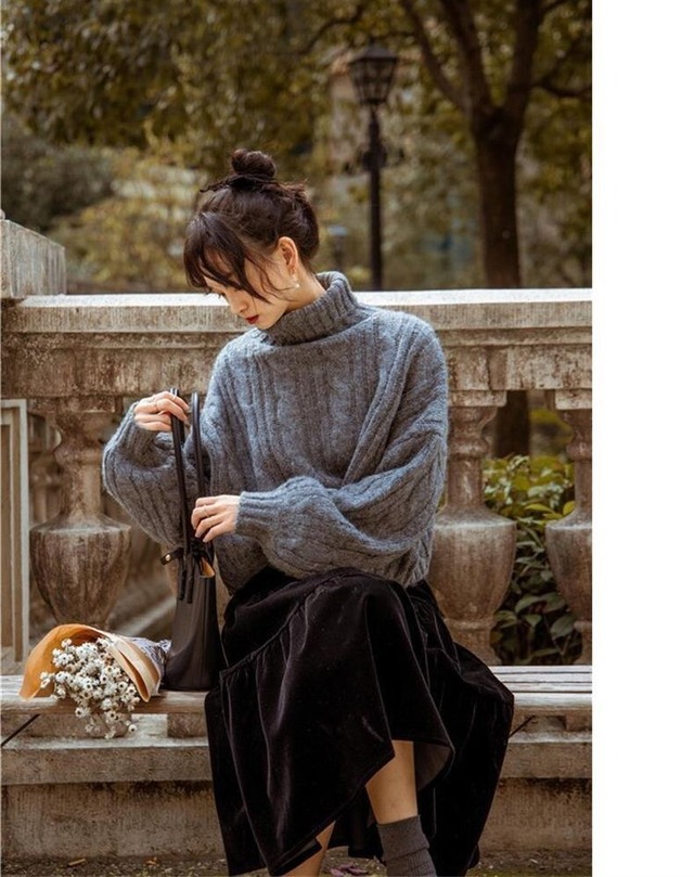 トップス ニット セーター レディース 秋冬 春 かわいい カジュアル ゆったり 厚手 長袖 ショート丈 長袖 ボリューム袖 ラウンドネック ワイド ケーブルニット レッド オレンジ グレー 大人カラー 春カラー 秋カラー アプリコット ワンサイズ 大きめ ゆったり かわいい シンプル カジュアル おしゃれ ナチュラル かっこいい リラックス 無地 コーデ スタイル 楽ちん 着回し モテ 重ね着 10代 20代 30代 こなれ感 ラフ ラブリー キュート オフィス ビジネス OL 通勤 学生