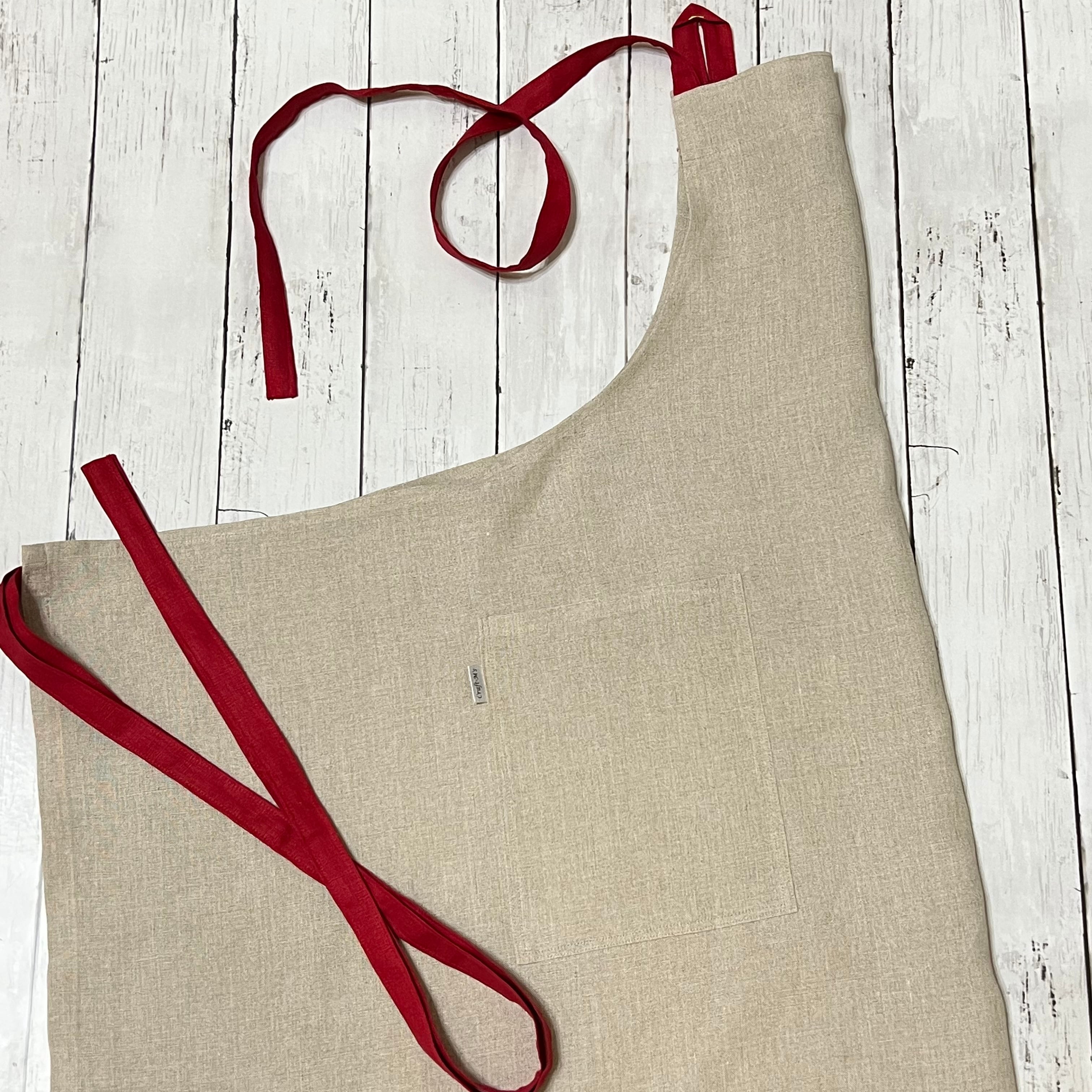 ハンドメイドおしゃれ大人可愛い Aラインジャンスカ エプロン脇ゴム