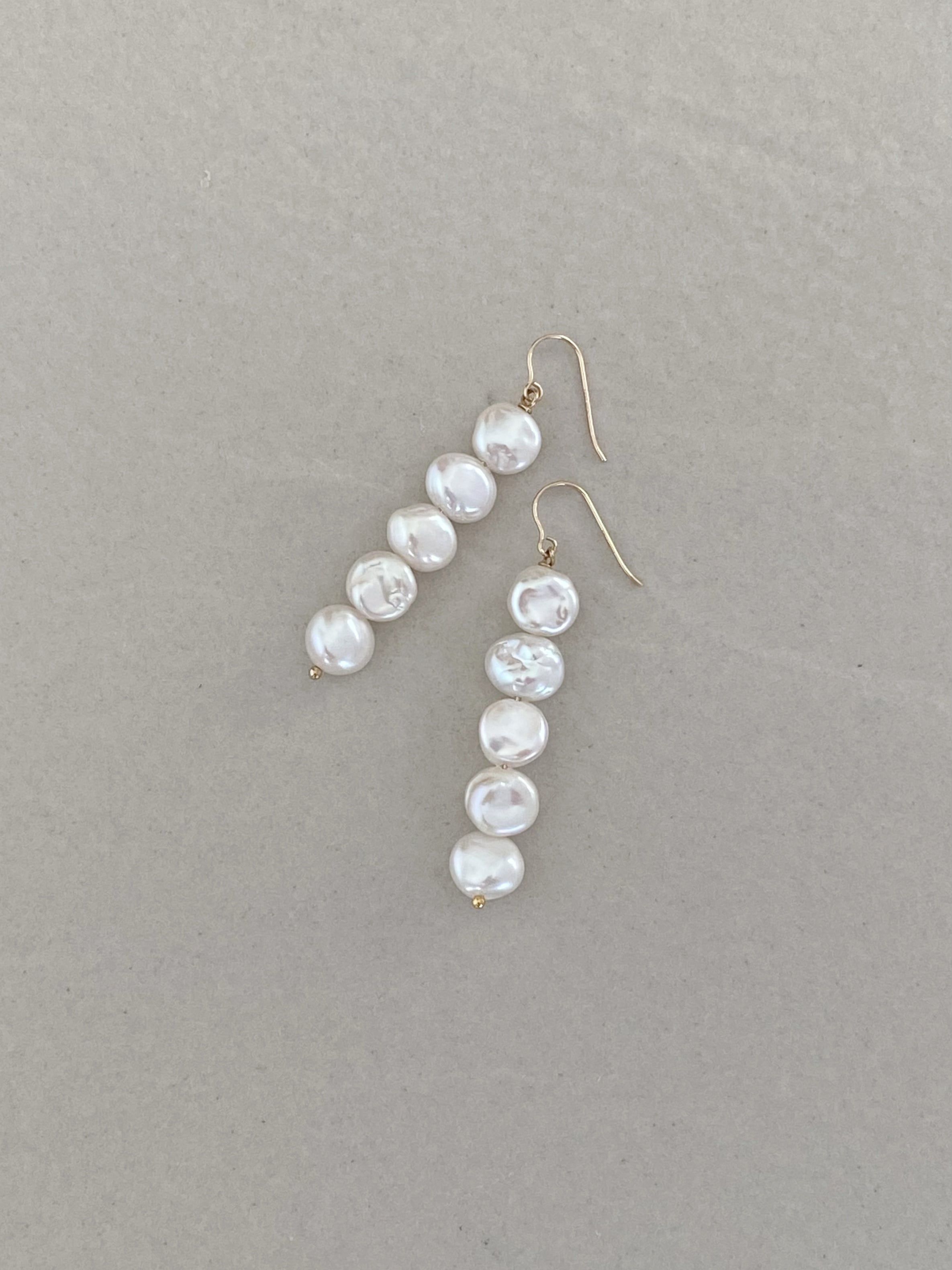 5line pearl earrings