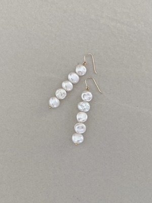 5line pearl earrings