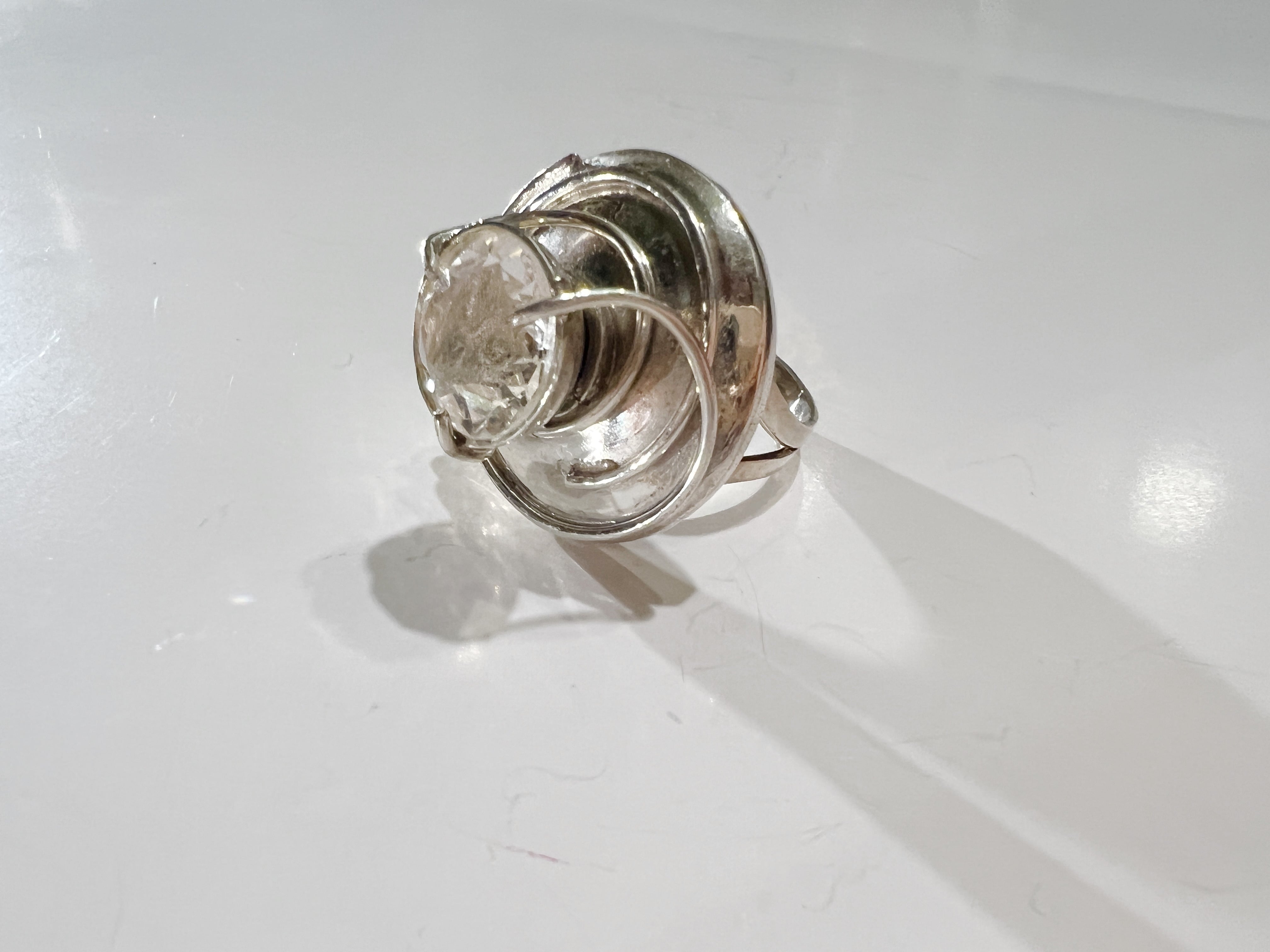 【19号】Uzbekistan desiner's 925 silver stone ring